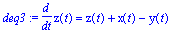 deq3 := diff(z(t),t) = z(t)+x(t)-y(t)